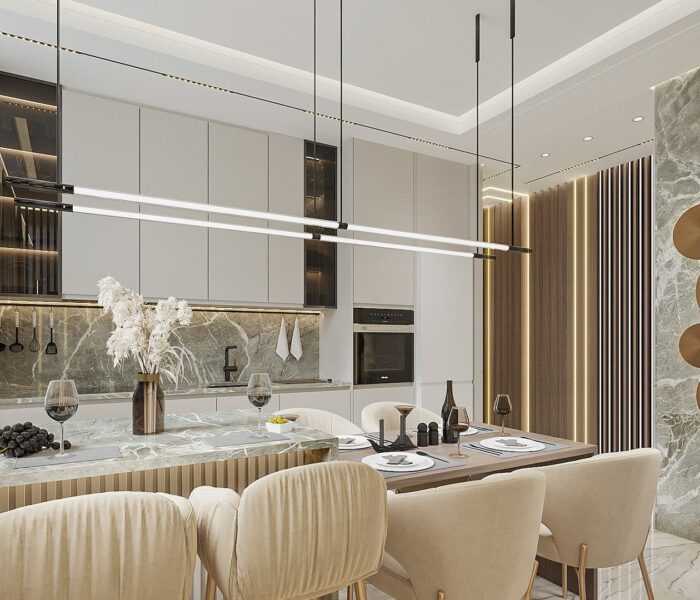 Дизайн интерьера квартиры в современном светлом стиле