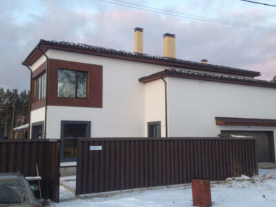 фасад дома современный загородный проект